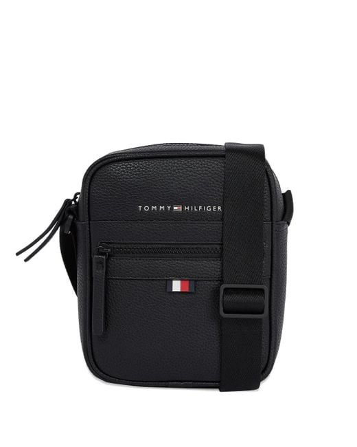 Tommy Hilfiger Black Small Essential Messenger Bag for men