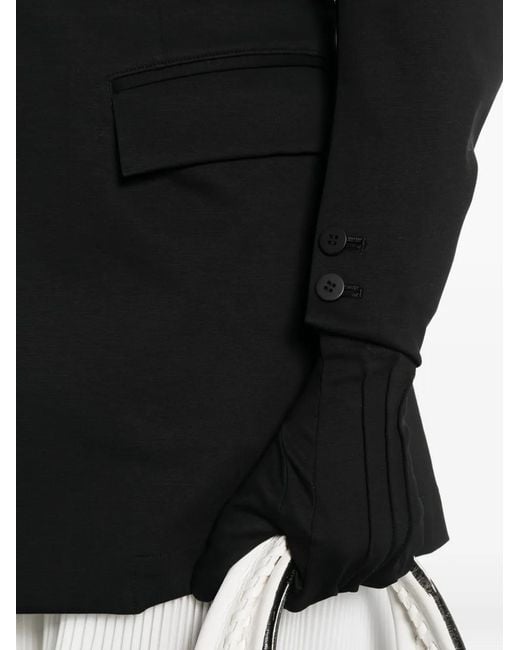 Issey Miyake Black Schmale Jacke mit Handschuhdetail