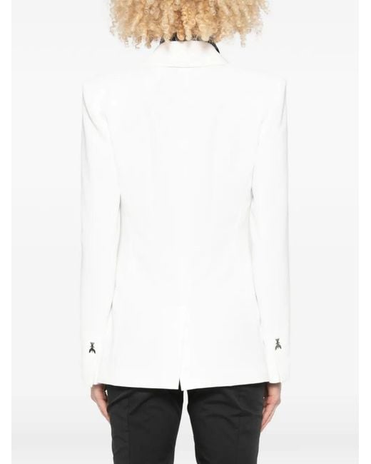Patrizia Pepe White Single-Breasted Blazer