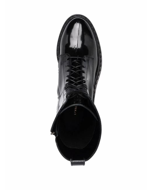 Le Silla Black Sama Lace-Up Boots