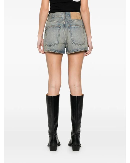 Haikure Gray Pocket Denim Shorts