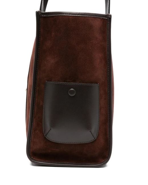 Bolso shopper con ribete de cuero Sandro de color Brown