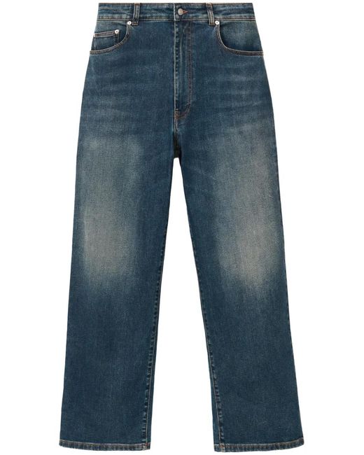 Fabiana Filippi Blue Stretch-Cotton Straight-Leg Jeans