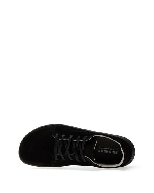 Skinners Black Easygoer Lace-Up Suede Sneakers