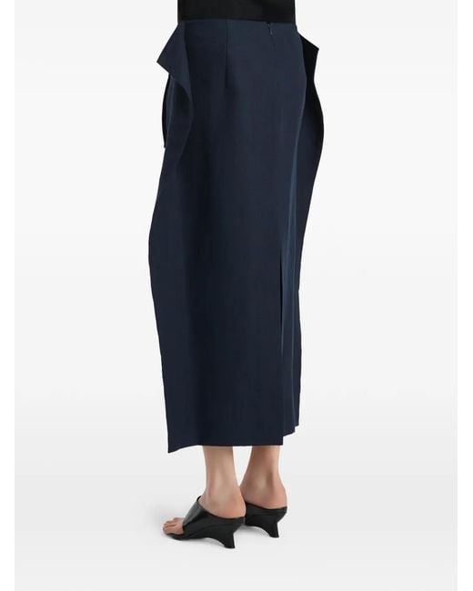 Khaite Blue Gorgi Skirt