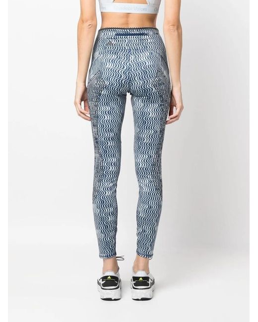 Adidas By Stella McCartney Blue Truepace Printed Running leggings