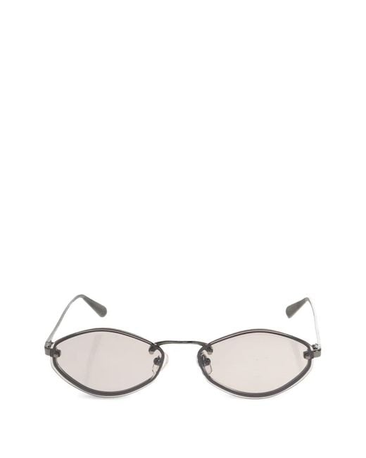 Jacquemus White Geometric-Frame Sunglasses