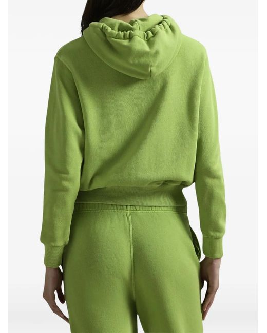 Polo Ralph Lauren Green Logo-Embroidered Hoodie