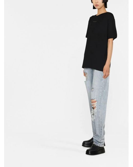 Off-White c/o Virgil Abloh Black Arrows-Logo Cotton T-Shirt