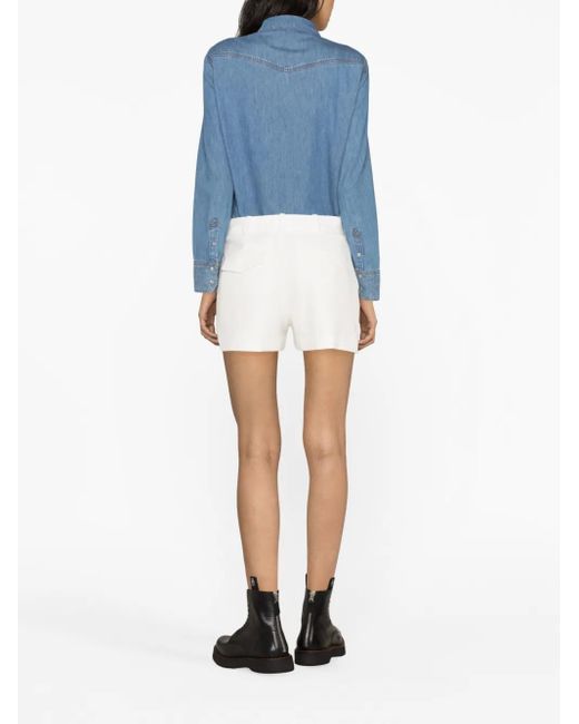 Zadig & Voltaire White Rhinestone-Embellished Shorts