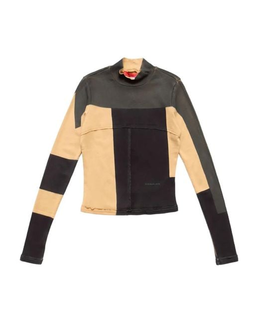 Eckhaus Latta Black Redacted Lapped Baby Turtleneck Top for men