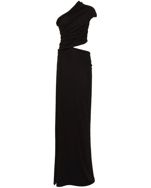 DSquared² Asymmetrische Maxi-Jurk in het Black
