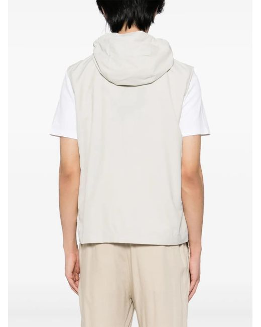 メンズ Eleventy ジップアップ ベスト White
