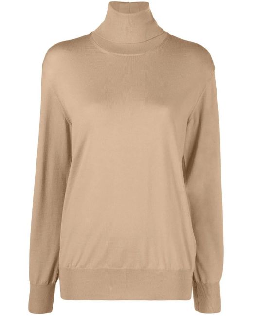 Jil Sander Natural Roll-Neck Wool Jumper