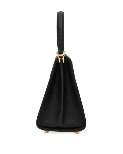 Ferragamo Black Xs Gancini Grained Leather Top-Handle Bag