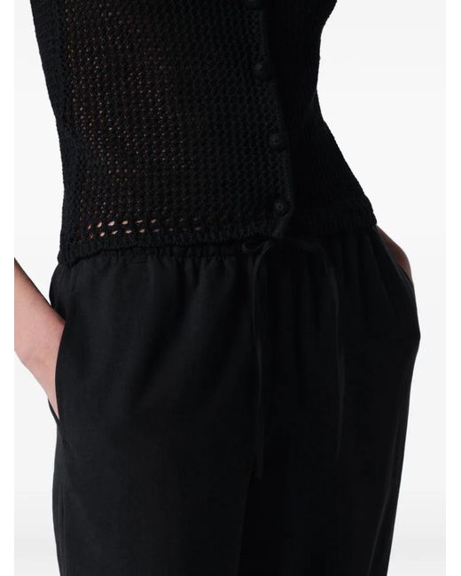 DUNST Black Drawstring-Waist Trousers