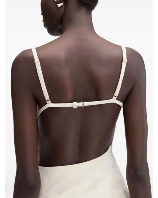 Jacquemus White Saudade Draped Open-Back Maxi Dress