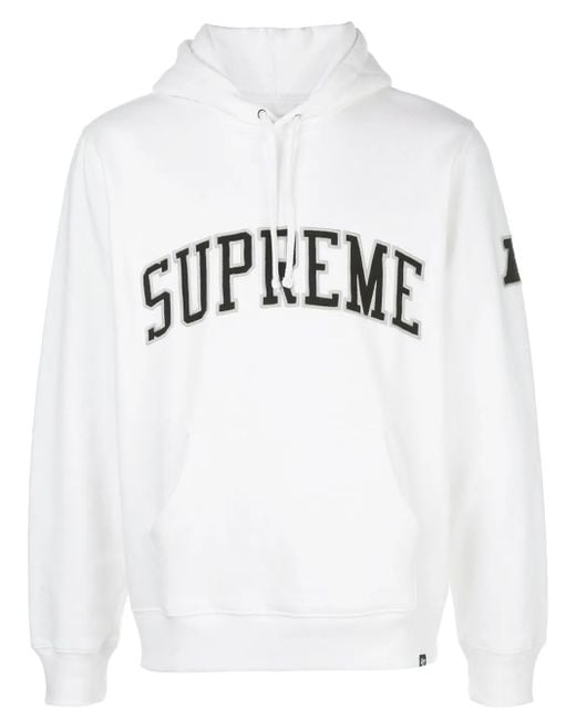 Supreme White Raiders 47 Logo-Print Hoodie for men