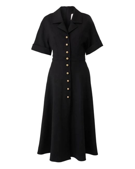 Carolina Herrera Black Buttoned Shirt Dress