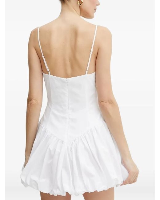 Bardot White Cotton Bubble Mini Dress