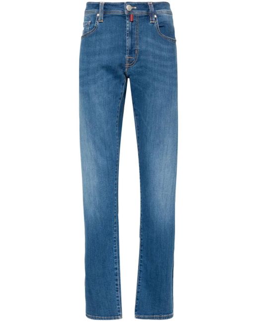 Sartoria Tramarossa Blue Michelangelo Low-Rise Straight-Leg Jeans for men