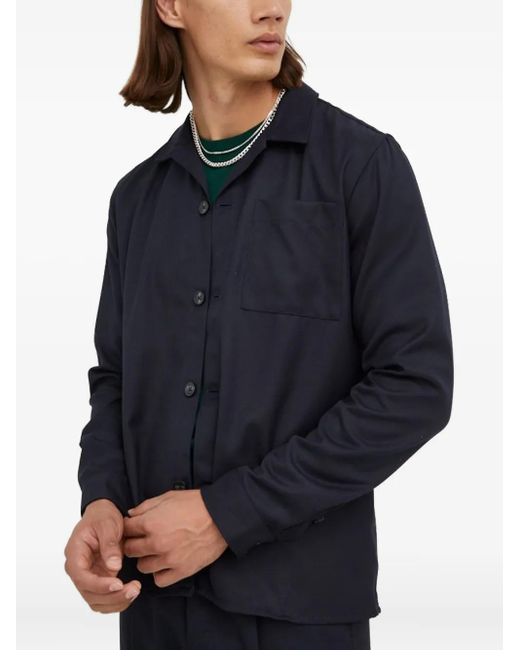 Bruuns Bazaar Blue Pocket Button-Down Shirt for men