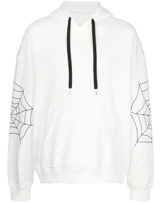 Haculla White Sugar Drop Shoulder Hoodie for men