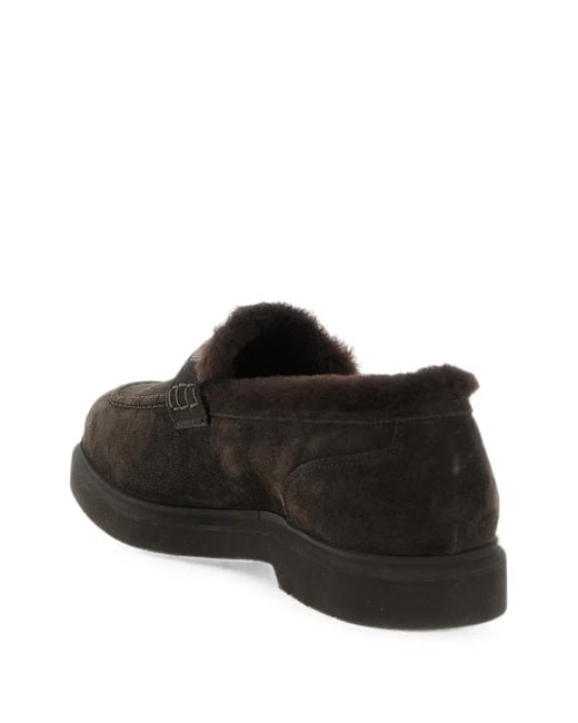 Brunello Cucinelli Black Suede Loafers