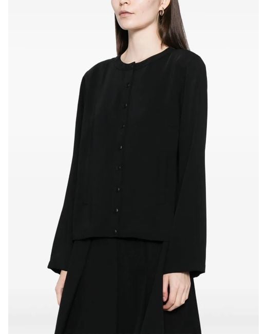 Agnes B. Black Press-Stud Blouse
