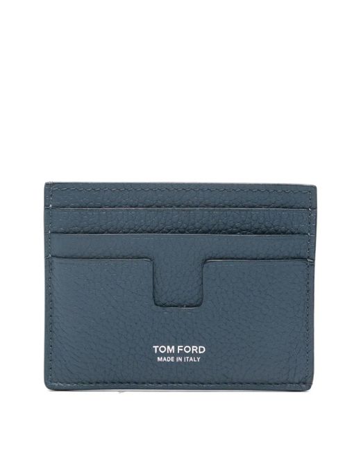 Tom Ford Blue Leather Cardholder for men