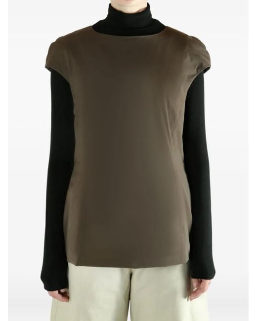 Amomento Green Cap-Sleeve Top