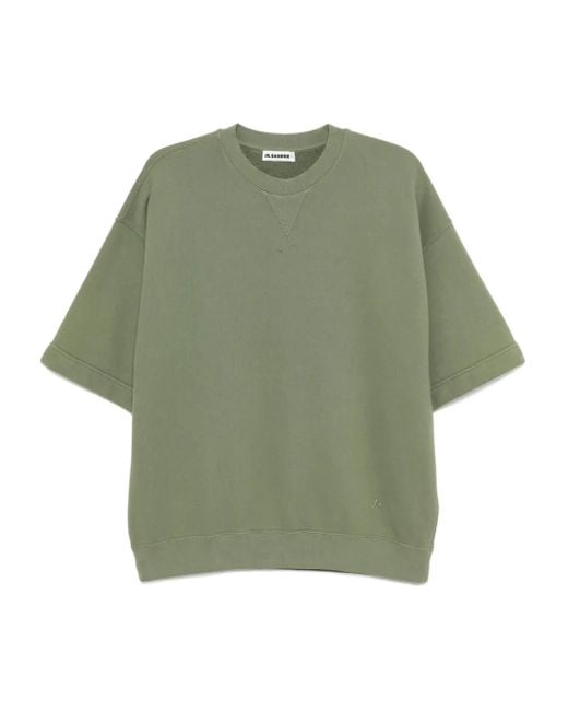 Jil Sander Green Short-Sleeved T-Shirt for men