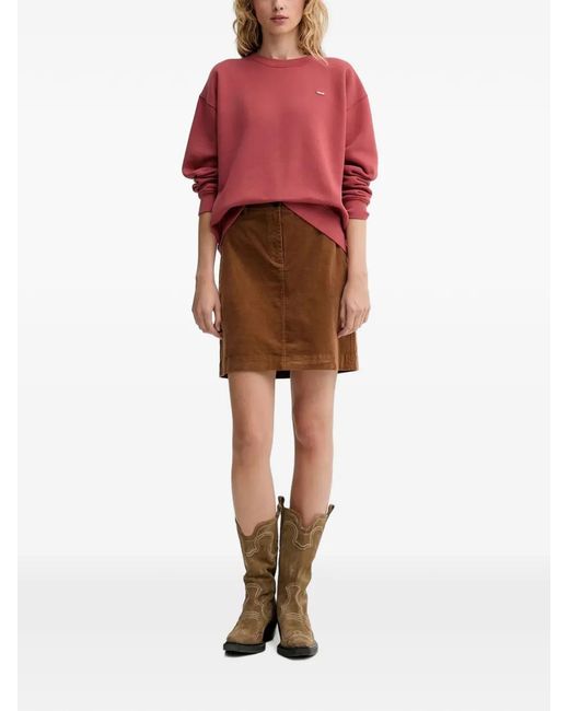 Levi's Red Logo-Patch Crew-Neck Sweater