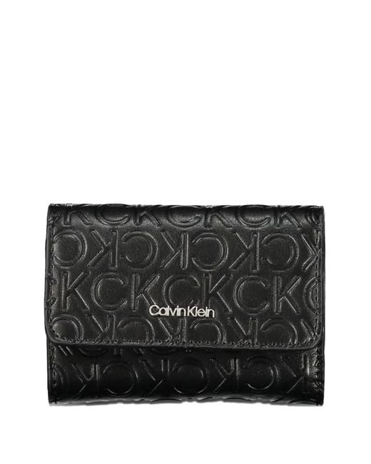 Calvin Klein Black Monogram-Pattern Wallet