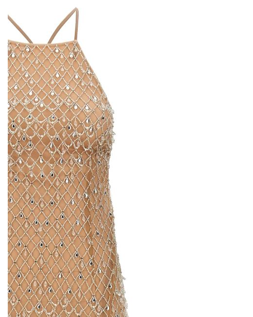 Elisabetta Franchi Natural Crystal Carpet' Dress