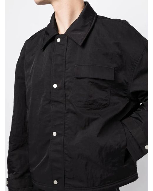 Represent Black Long-Sleeve Shirt Jacket for men