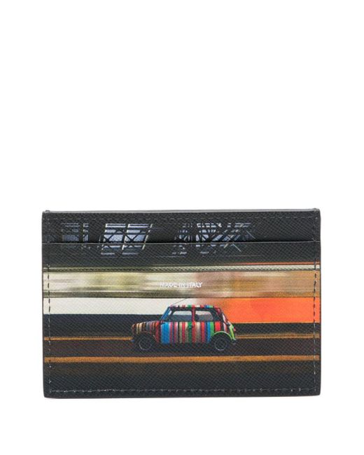 Paul Smith Gray Commuter Mini-Print Card Holder for men