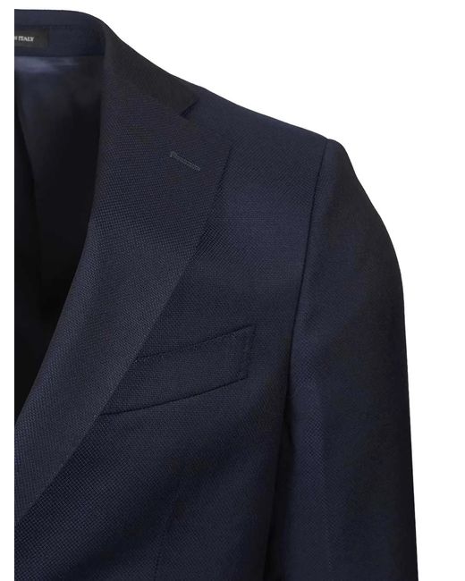 Al Duca D'aosta Blue Wool Single-Breasted Blazer for men
