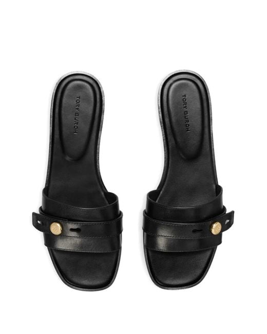 Tory Burch White Romy Button Slide Slide