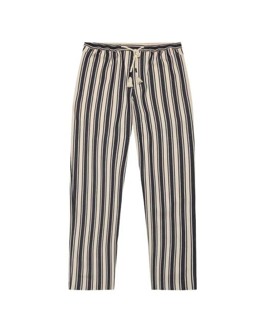 Orlebar Brown White Sonoran Striped Drawstring Trousers for men