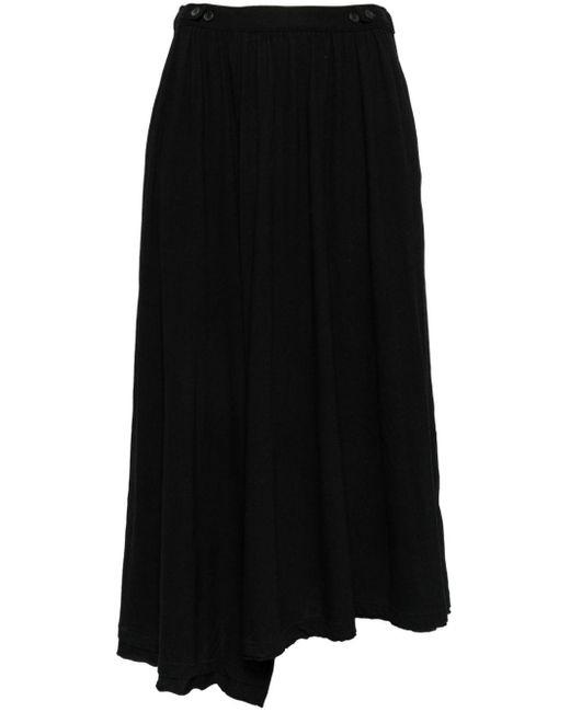 Pantalon en coton à design asymétrique Yohji Yamamoto en coloris Black