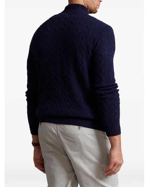 Polo Ralph Lauren Blue Cable-Knit Sweater for men