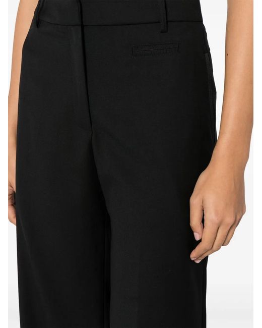 Christopher Esber Black High-Rise Wide-Leg Trousers