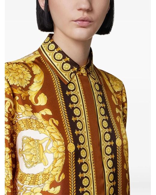 Versace 'barocco' Shirt in het Yellow