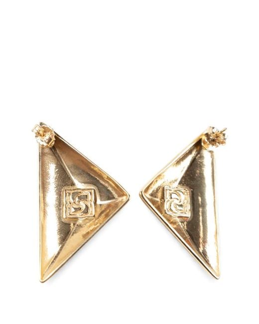 Magda Butrym Metallic Triangular Stud Earrings