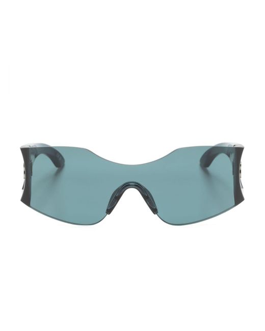 Balenciaga Blue Hourglass Shield-frame Sunglasses