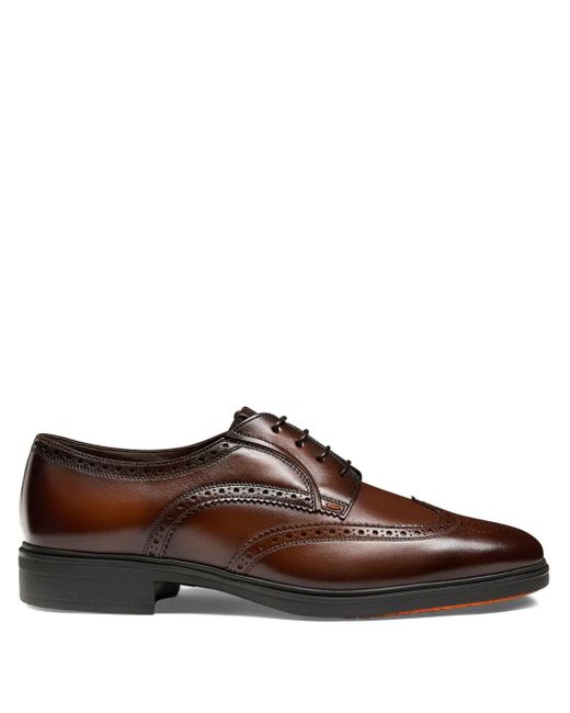 メンズ Santoni Easy ブローグシューズ Brown