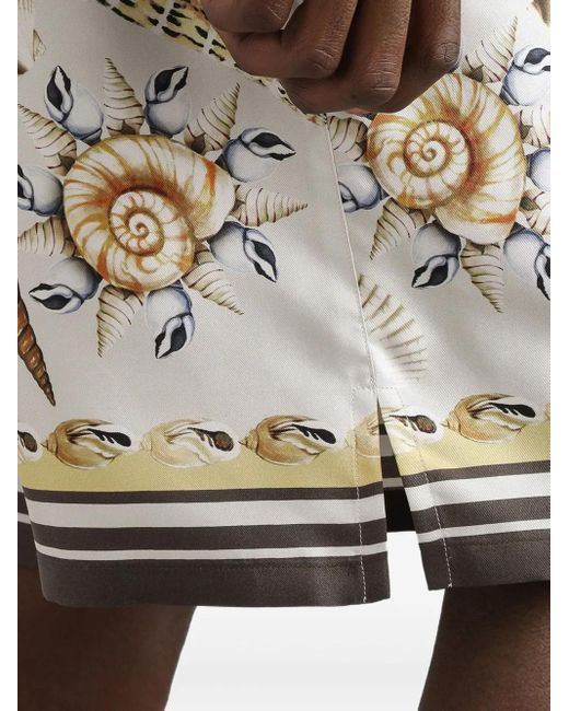 メンズ Dolce & Gabbana シルク バミューダショーツ Natural