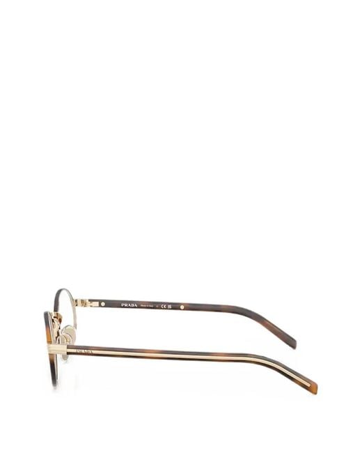 Prada Brown Round-Frame Glasses