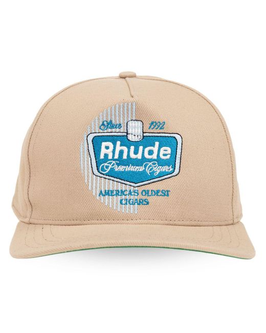 Rhude Blue Cigaro Embroidered Cap for men